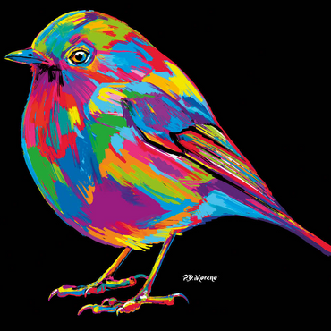 Darstellung des Puzzle Motivs Robin Pop Colors 500 Puzzle 3D Modell