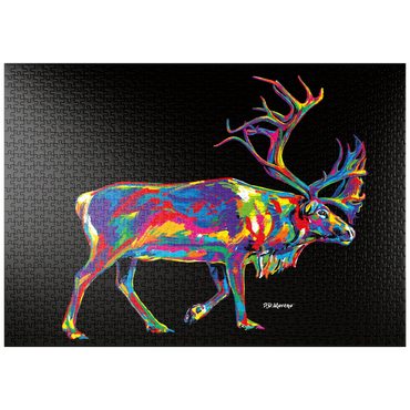 Darstellung des Puzzle Motivs puzzleplate Santa's Reindeer 1000 Puzzle