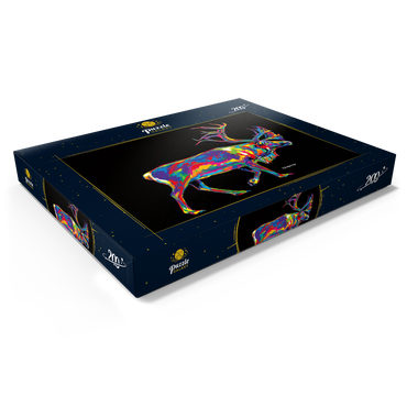 Darstellung des Puzzle Motivs Santa's Reindeer 200 Puzzle Schachtel Ansicht1