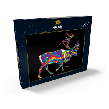 Darstellung des Puzzle Motivs Santa's Reindeer 200 Puzzle Schachtel Ansicht2