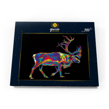 Darstellung des Puzzle Motivs Santa's Reindeer 200 Puzzle Schachtel Ansicht3