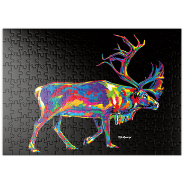 Darstellung des Puzzle Motivs puzzleplate Santa's Reindeer 200 Puzzle