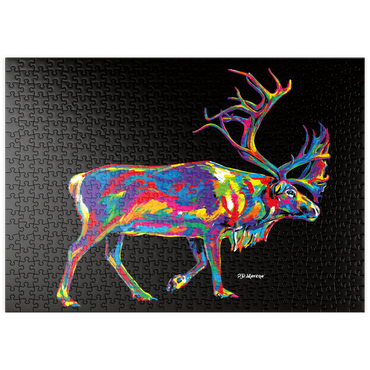 Darstellung des Puzzle Motivs puzzleplate Santa's Reindeer 500 Puzzle