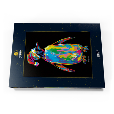 Darstellung des Puzzle Motivs Penguin with a Hat 1000 Puzzle Schachtel Ansicht3