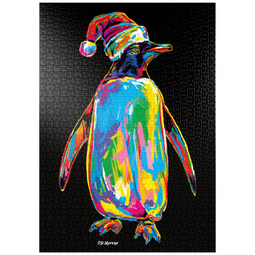 Darstellung des Puzzle Motivs puzzleplate Penguin with a Hat 1000 Puzzle