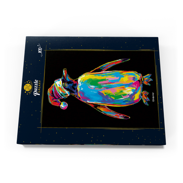 Darstellung des Puzzle Motivs Penguin with a Hat 100 Puzzle Schachtel Ansicht3