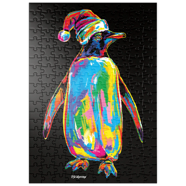 Darstellung des Puzzle Motivs puzzleplate Penguin with a Hat 200 Puzzle