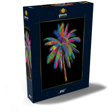 Darstellung des Puzzle Motivs Colorful Palm Tree 1000 Puzzle Schachtel Ansicht2