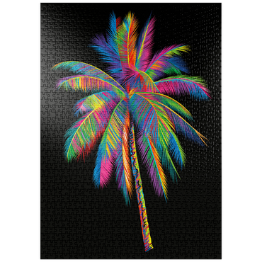 Darstellung des Puzzle Motivs puzzleplate Colorful Palm Tree 1000 Puzzle