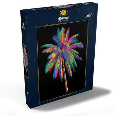 Darstellung des Puzzle Motivs Colorful Palm Tree 100 Puzzle Schachtel Ansicht2