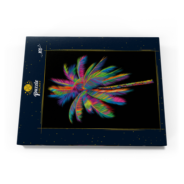 Darstellung des Puzzle Motivs Colorful Palm Tree 100 Puzzle Schachtel Ansicht3