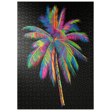 Darstellung des Puzzle Motivs puzzleplate Colorful Palm Tree 500 Puzzle