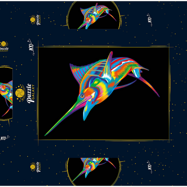 Darstellung des Puzzle Motivs Pop Colors Marlin 100 Puzzle Schachtel 3D Modell