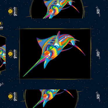 Darstellung des Puzzle Motivs Pop Colors Marlin 500 Puzzle Schachtel 3D Modell