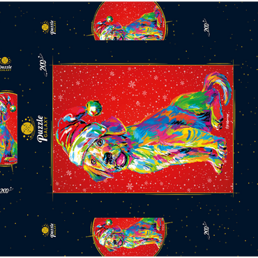 Darstellung des Puzzle Motivs Santa's Lab 200 Puzzle Schachtel 3D Modell