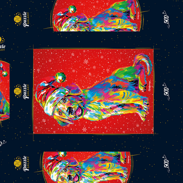 Darstellung des Puzzle Motivs Santa's Lab 500 Puzzle Schachtel 3D Modell