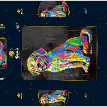 Darstellung des Puzzle Motivs Pop Colors Lab 200 Puzzle Schachtel 3D Modell