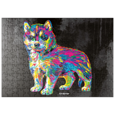 Darstellung des Puzzle Motivs puzzleplate Pop Colors Husky 200 Puzzle