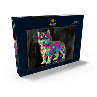 Darstellung des Puzzle Motivs Pop Colors Husky 500 Puzzle Schachtel Ansicht2