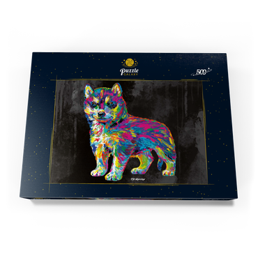 Darstellung des Puzzle Motivs Pop Colors Husky 500 Puzzle Schachtel Ansicht3
