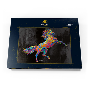 Darstellung des Puzzle Motivs Colorful Stallion 1000 Puzzle Schachtel Ansicht3