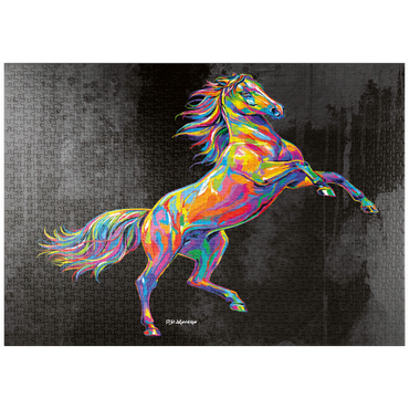 Darstellung des Puzzle Motivs puzzleplate Colorful Stallion 1000 Puzzle