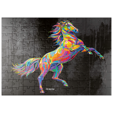 Darstellung des Puzzle Motivs puzzleplate Colorful Stallion 100 Puzzle