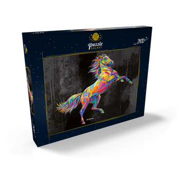 Darstellung des Puzzle Motivs Colorful Stallion 200 Puzzle Schachtel Ansicht2