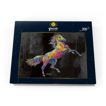 Darstellung des Puzzle Motivs Colorful Stallion 200 Puzzle Schachtel Ansicht3