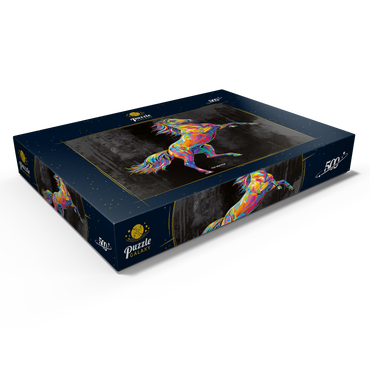 Darstellung des Puzzle Motivs Colorful Stallion 500 Puzzle Schachtel Ansicht1