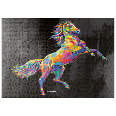 Darstellung des Puzzle Motivs puzzleplate Colorful Stallion 500 Puzzle