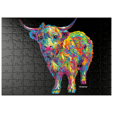 Darstellung des Puzzle Motivs puzzleplate Highland Cow 100 Puzzle