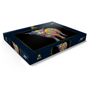 Darstellung des Puzzle Motivs Highland Cow 200 Puzzle Schachtel Ansicht1