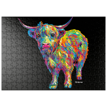 Darstellung des Puzzle Motivs puzzleplate Highland Cow 200 Puzzle