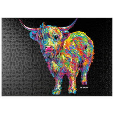 Darstellung des Puzzle Motivs puzzleplate Highland Cow 500 Puzzle