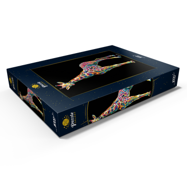 Darstellung des Puzzle Motivs Colorful Giraffe 1000 Puzzle Schachtel Ansicht1