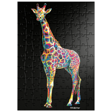 Darstellung des Puzzle Motivs puzzleplate Colorful Giraffe 100 Puzzle