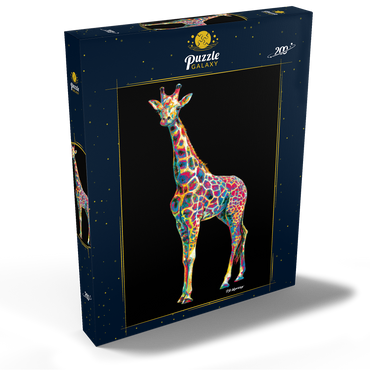 Darstellung des Puzzle Motivs Colorful Giraffe 200 Puzzle Schachtel Ansicht2