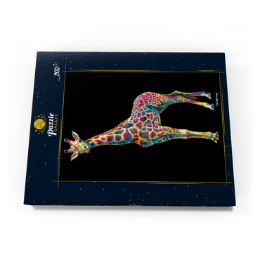 Darstellung des Puzzle Motivs Colorful Giraffe 200 Puzzle Schachtel Ansicht3