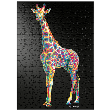 Darstellung des Puzzle Motivs puzzleplate Colorful Giraffe 200 Puzzle