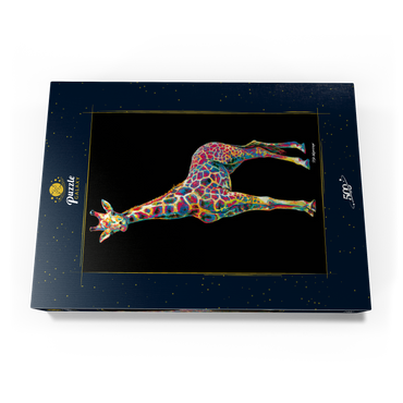 Darstellung des Puzzle Motivs Colorful Giraffe 500 Puzzle Schachtel Ansicht3