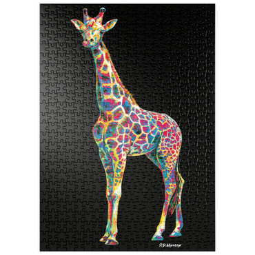 Darstellung des Puzzle Motivs puzzleplate Colorful Giraffe 500 Puzzle