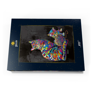 Darstellung des Puzzle Motivs Kitty Family 1000 Puzzle Schachtel Ansicht3