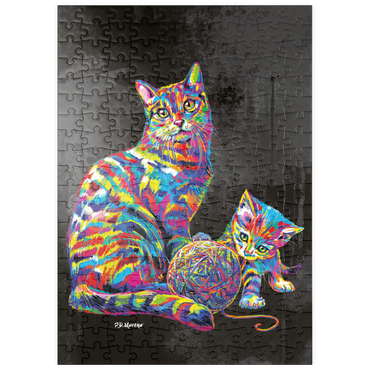 Darstellung des Puzzle Motivs puzzleplate Kitty Family 200 Puzzle