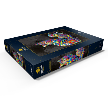 Darstellung des Puzzle Motivs Kitty Family 500 Puzzle Schachtel Ansicht1