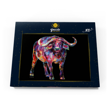 Darstellung des Puzzle Motivs Raging Bull 100 Puzzle Schachtel Ansicht3