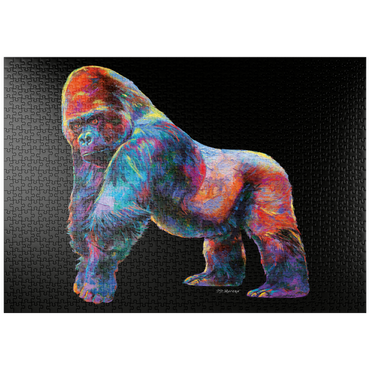 Darstellung des Puzzle Motivs puzzleplate Pop Colors Gorilla 1000 Puzzle