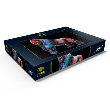 Darstellung des Puzzle Motivs Pop Colors Gorilla 500 Puzzle Schachtel Ansicht1