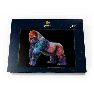 Darstellung des Puzzle Motivs Pop Colors Gorilla 500 Puzzle Schachtel Ansicht3