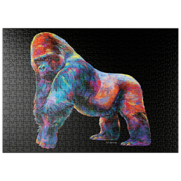 Darstellung des Puzzle Motivs puzzleplate Pop Colors Gorilla 500 Puzzle